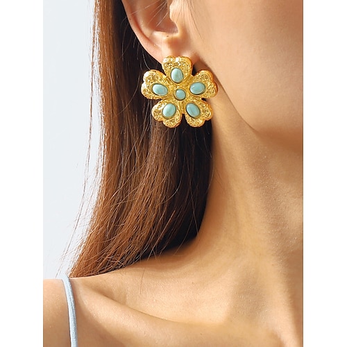 

Mujer Pendientes Moda Exterior Floral Arete