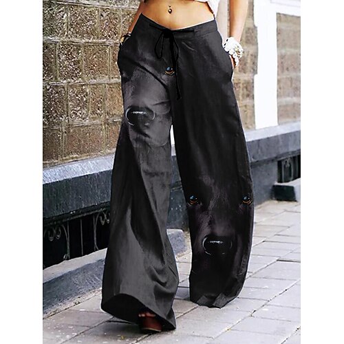 

Tier Y2K Hund Gerade Hose Schlabberhose Zurück zur Schule Bedruckt Streetstyle Hosen Für Damen Erwachsene 3D-Druck 100% Polyester Täglich