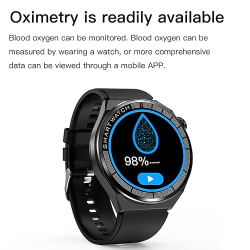 

696 GW43 Montre intelligente 1.52 pouce Smartwatch Montre Connectée Bluetooth Podomètre Rappel d'Appel Moniteur de Sommeil Compatible avec Android iOS Hommes Mode Mains-Libres Rappel de Message