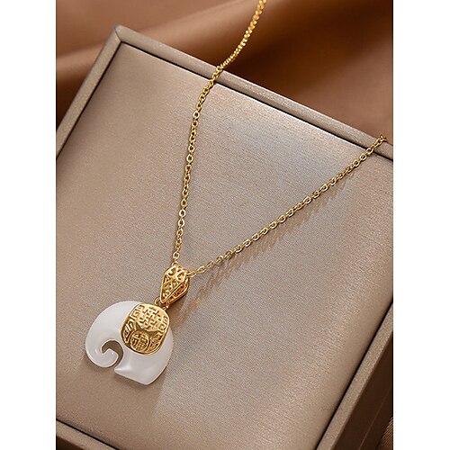 

Mujer Collares Diario Exterior Elefante Collares