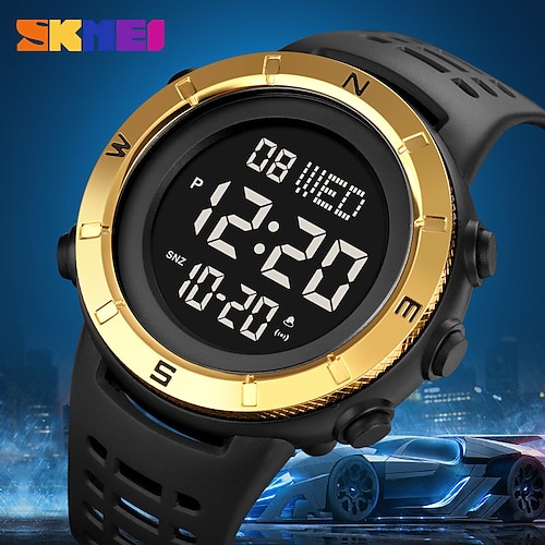 

Skmei 2015 relógio esportivo ao ar livre masculino mostrador grande led digital 5bar relógio de pulso à prova d'água reloj hombre marca de luxo relógios masculinos