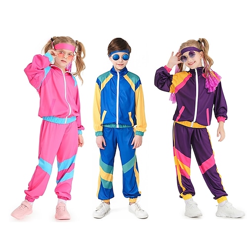 

Disque Inspiré du vintage Disque Costume de fête Bal Masqué Garçon Fille Costume Vintage Cosplay Halloween Casual Quotidien manche longue Haut Halloween