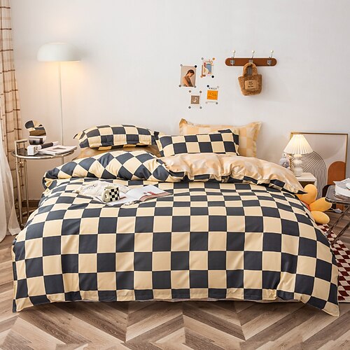 

2/3pcs Brushed Printed Bedding Set Including 1 Duvet Cover 1Pillowcase or 2 Pillowcases for Twin/Full/Queen/King