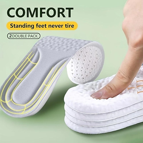 

1 Pair Orthopedic Memory Foam Sport Insoles For Shoes Sole Cushion Running Shock-Absorbant Breathable Deodorization EVA Soft Pad
