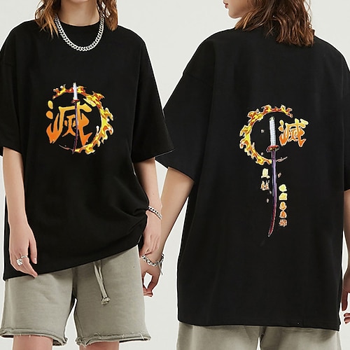 

Demon Slayer: Kimetsu no Yaiba Kamado Nezuko Kamado Tanjiro T-Shirt Estampado Clásico Estilo callejero Camiseta Para Hombre Mujer Unisexo Adulto Estampado en caliente 100% algodón Casual Diario