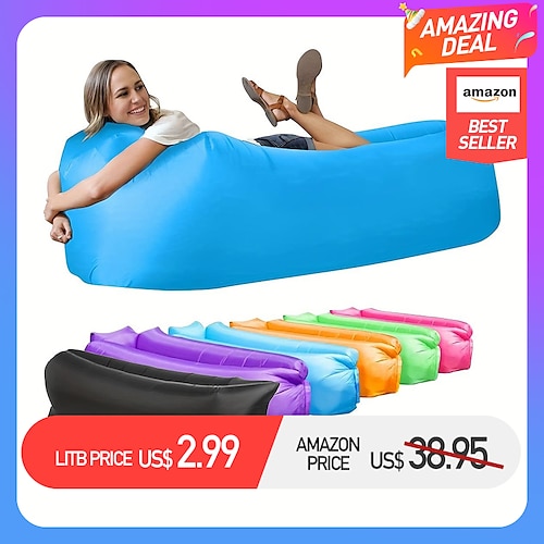 

Inflatable Lounger, Portable,Waterproof For Backyard Lakeside Beach Traveling Camping Picnics & Music Festivals Camping, Lazy Inflatable Sofa
