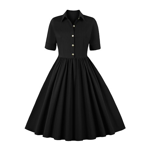 

Audrey Hepburn Retro Vintage 1950s Swing-Kleid Flare-Kleid Damen Kostüm Jahrgang Cosplay Casual Kleid