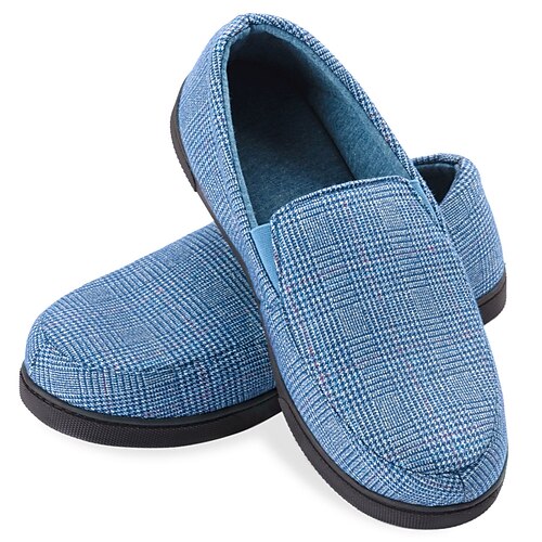 

Men's Loafers Slip-Ons Comfort Shoes Classic Casual Outdoor Daily Walking Shoes Cotton Blue plaid Brown plaid gray plaid Summer Spring