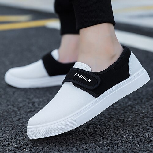 

Herren Turnschuhe Klassische Turnschuhe Brautkleider schlicht Täglich Wanderschuhe Leinwand Atmungsaktiv Hellgelb Schwarz Weiß Farbblock Sommer Herbst