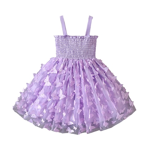 Eashery Girls Dresses Size 14-16 Girls Kids Casual Dress Paint Butterfly Rose Animal Fall Sleeveless Dresses Purple 9-10 Years, Girl's