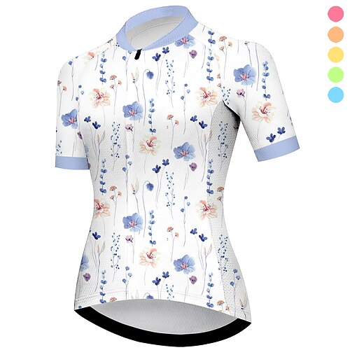 

21Grams Mulheres Camisa para Ciclismo Manga Curta Moto Camisa / Roupas Para Esporte Blusas com 3 bolsos traseiros Ciclismo de Montanha Ciclismo de Estrada Respirável Secagem Rápida Pavio Humido Tiras