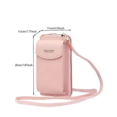 Stylish Zipper Phone Bag Fashion Letter Detail Small Purse