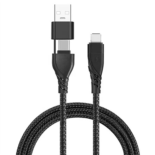 

Cabo USB 3.0 USB A para Tipo C / Micro / IP 3 A Carga Rápida Trançado de Nylon Durável 3 em 1 Para iPhone Acessório para Celular