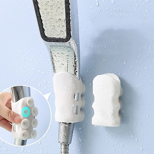 

support de pommeau de douche en silicone aspiration puissante support mural amovible réutilisable ventouse support de douche accessoires de salle de bain