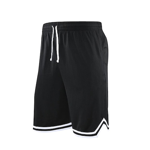 

Men's Active Shorts Basketball Shorts Casual Shorts Pocket Drawstring Elastic Waist Plain Comfort Soft Casual Daily Holiday Sports Fashion Black White