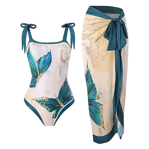 

Mujer Bañadores Una pieza Fondo de playa Normal Traje de baño 2 Piezas Estampado Mariposa Azul Piscina Mono Trajes de baño Deportes Ropa de playa Verano