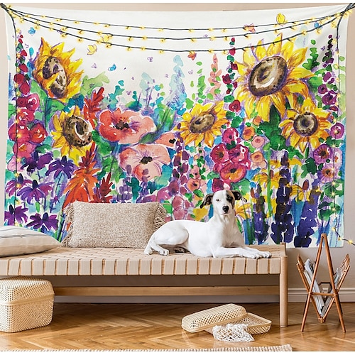 

colorido floral tapeçaria pendurada arte da parede grande tapeçaria mural decoração fotografia pano de fundo cobertor cortina casa quarto sala de estar decoração