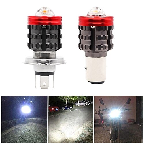 

Faro de ojo de ángulo de 25w de colores duales h4 bombillas de faros led luces de haz alto/bajo mejorado súper brillante 6500k luz amarilla/blanca