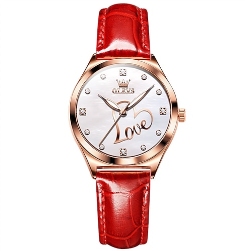 

New Olevs Brand Ladies Watch 520 Valentine'S Day Gift Simple Niche Luminous Waterproof Ladies Quartz Watch