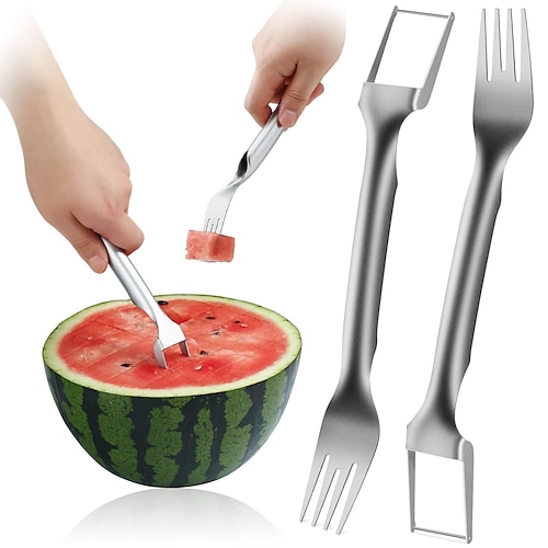 Stainless Steel Watermelon Slicer Kitchen Gadget - 1pc Watermelon