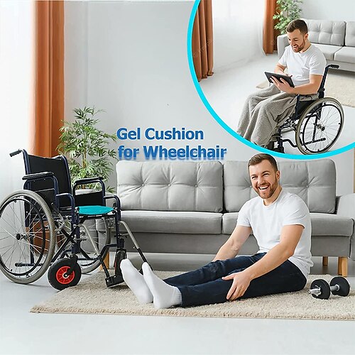 

Gel Seat Cushion Reducing Pain Of Hip Back From Long Sitting, Breathable Cooling Seat Cushion Honeycomb Design Absorbs Pressure Portable for Office Chair Sofa Car Wheelchair