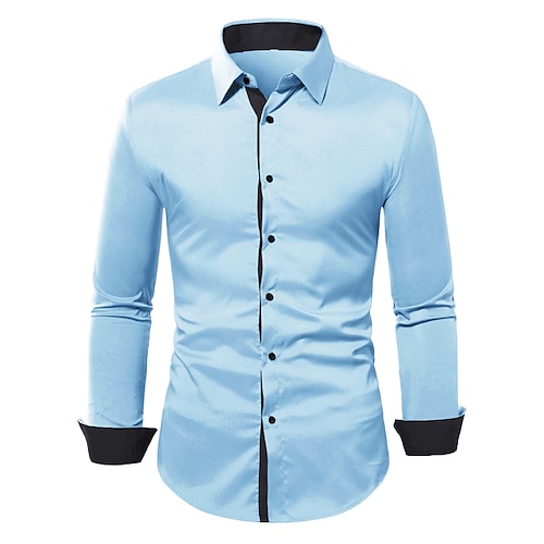 

Homme Chemise Chemise boutonnée Chemise décontractée Chemisette Chemise d'été Noir Blanche Bleu manche longue Plein Revers du quotidien Vacances Vêtement Tenue Mode Décontractées Confortable