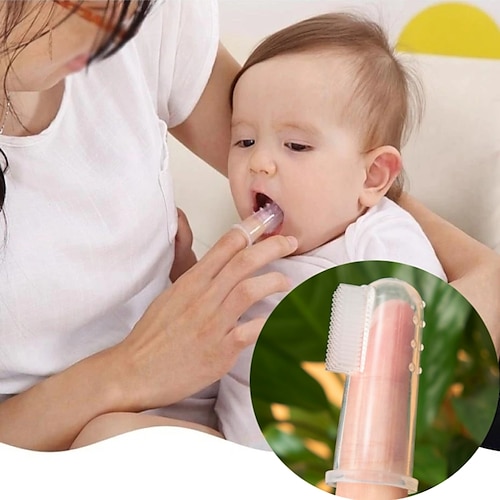 

5 pièces bébé brosse à dents enfants 360 degrés doigt doux enfant brosse à dents dentition brosse silicone enfants dents soins bucco-dentaires nettoyage