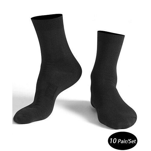 

Homme 10 paires Chaussettes Noir Bleu de minuit Couleur Plein Usage quotidien Vacances Fin de semaine Fin Eté Printemps Automne mode Décontractées