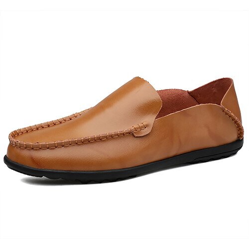 

Hombre Zapatos de taco bajo y Slip-On Zapatos de cuadros de estilo británico Zapatos Confort Zapatos de conducción Casual Británico Diario Oficina y carrera PU Transpirable Morrón Oscuro Negro