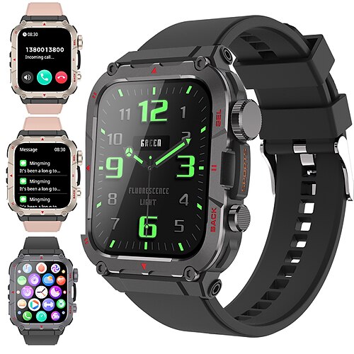 

2023 Smart Watch 2,02 Zoll Smartwatch Fitness Laufuhr Bluetooth Schrittzähler Anruferinnerung Schlaf-Tracker Kompatibel mit Android iOS Damen Herren Langes Standby Freisprechanrufe Wasserdicht IP68
