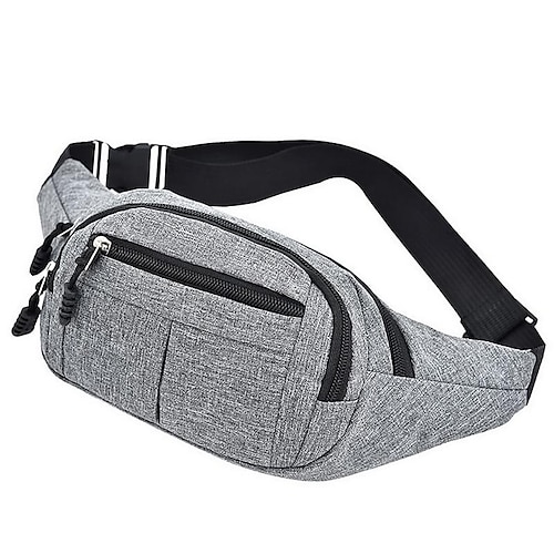 

Fashion Men Women Waist Bag Casual Fanny Pack Purse Large Phone Belt Bag Pouch Canvas Outdoor Travel Phone Bag Banana Hip Bags