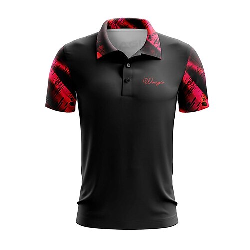 

Herren poloshirt Golfhemd Geknöpftes Poloshirt Atmungsaktiv Weich Kurzarm Shirt Regular Fit Bedruckt Sommer Frühling Golfspiel Draußen