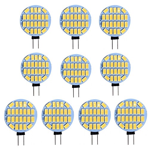 

10pcs g4 led ampoule 3w paysage led ampoule ac / dc 12v ampoule halogène équivalent 24 led blanc lumière du jour 6000k jc t3 g4 led ampoule angle de faisceau de 180 ° pour rondelle encastrée au