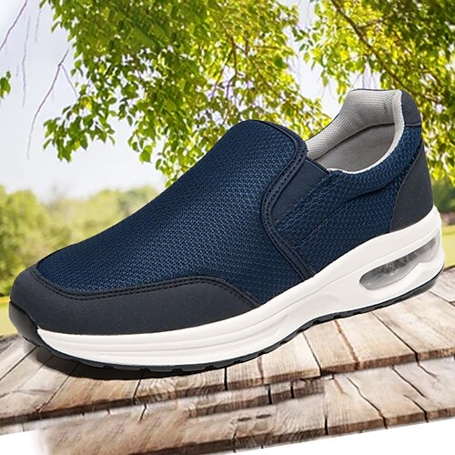 

Homens Mocassins e Slip-Ons Look desportivo Sapatos Confortáveis Esportivo Casual Ao ar livre Diário Corrida Caminhada Com Transparência Respirável Preto Azul Cinzento Verão Primavera