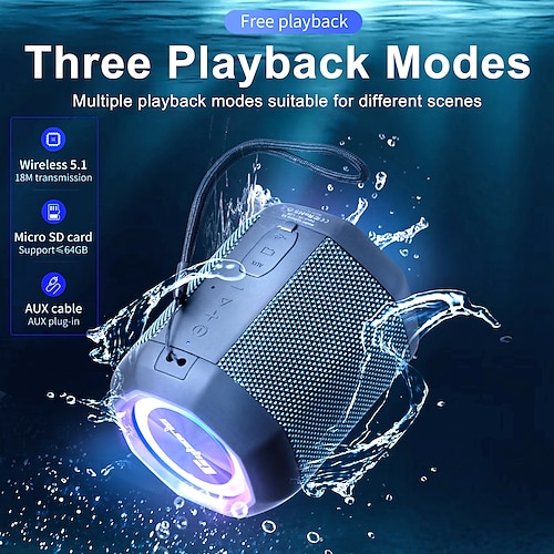 

cyb-s3 rgb tragbarer Mini-Bluetooth-Lautsprecher ipx7 wasserdichte Dusche Schwimmen bunter Boombox Hochleistungslautstärke Dual-Bass-Stereo