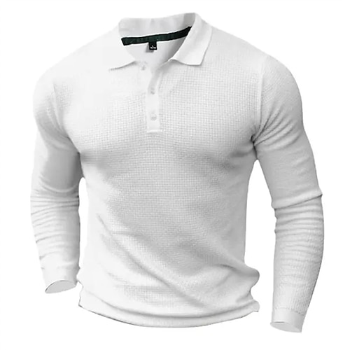 

Hombre POLO Camiseta de golf Casual Festivos Diseño Manga Larga Moda Básico Plano Botón Cosecha Verano Ajuste regular Fuego rojo Negro Blanco Azul Marino Oscuro Azul Marino Gris POLO