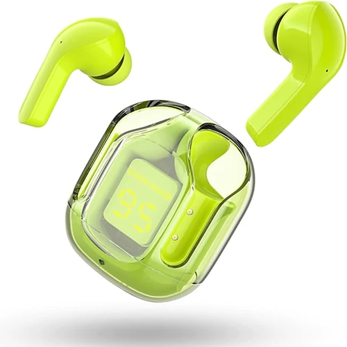 

fones de ouvido bluetooth 5.3 com visor digital transparente - fones de ouvido com redução de ruído com compartimento de máquina transparente fones de ouvido esportivos com controle de toque para