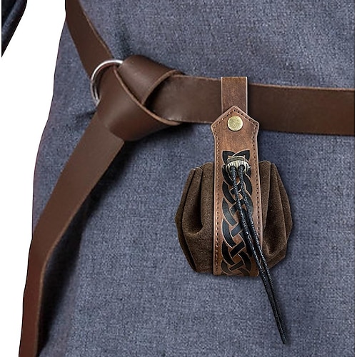 

Viking Retro Vintage Punk e gótico Medieval Renascentista Nórdico bolsa de cinto saco de dados porta-moedas Homens Mulheres Com Cordão Ocasiões Especiais Vintage Cosplay Espetáculo Palco feira