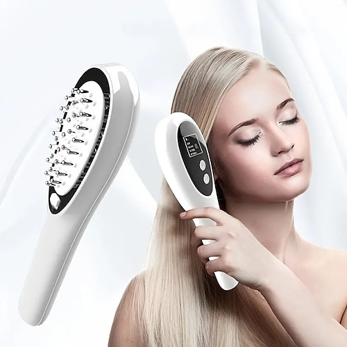 

Hair Scalp Massager Brush For Women Men Head Massager EMS Micro Current Electric Massage Comb Infrared Red Light Device Negative Ion Hair Care Brush Daily Hair Care