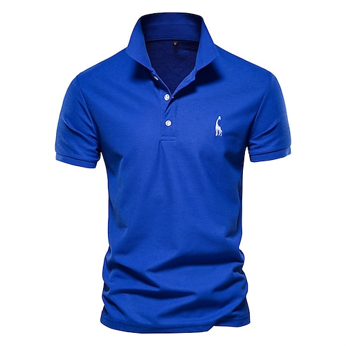 

Homens Camisa polo de caminhada Camisa de golfe Pólo de botões Respirável Pavio Humido Macio Manga Curta Blusas Normal Côr Sólida Verão Primavera Golfe Exterior