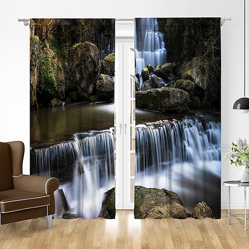 

Botânico / plantas Cortinas 3D Dois Painéis Cortina Quarto Curtains