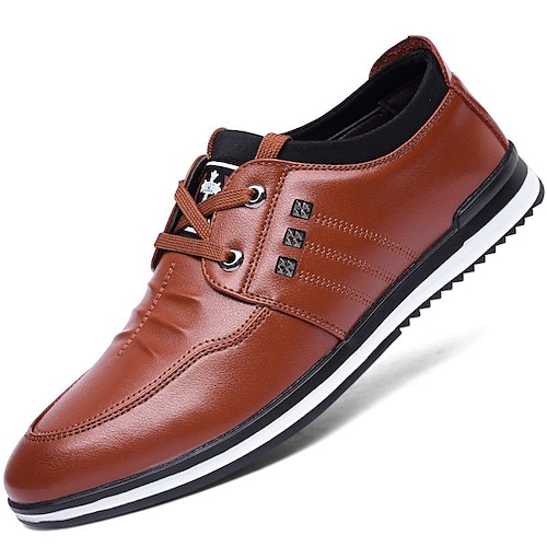 

Herren Turnschuhe Leder-Loafer Geschäftlich Brautkleider schlicht Britisch Outdoor Täglich Wanderschuhe Mikrofaser Atmungsaktiv Schwarz Gelb Blau Sommer Frühling