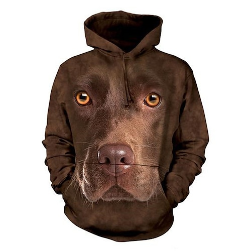 

Homens Moletom com capuz Café Com Capuz Animal Cachorro Estampas Abstratas Imprimir Diário Esportes Impressão 3D Roupa de rua Designer Básico Primavera Outono Roupa Moletons Moletons