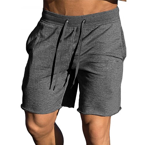

Herren Sweatshorts Kurze Hose Frottee-Shorts Kordelzug Elastische Taille Glatt Atmungsaktiv Weich Knielänge Casual Täglich Festtage Baumwollmischung Sport Modisch Schwarz Hellgrau Mikro-elastisch