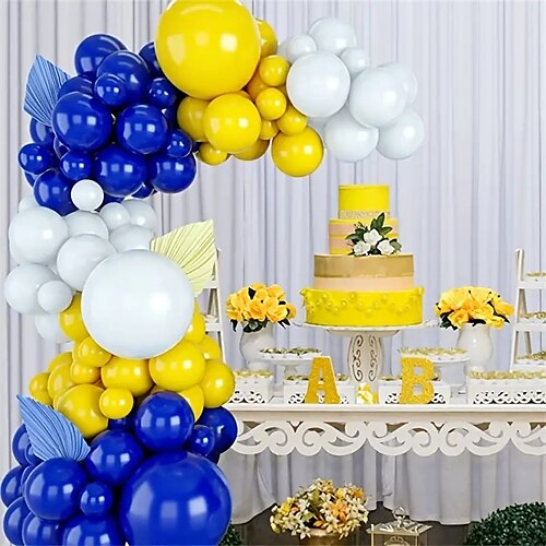 

Globo de decoración de fiesta de cumpleaños con cadena de globo amarillo limón de 95 Uds.