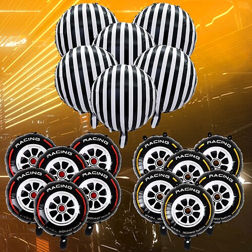 

6Pcs 18Inches Tire Balloon Racing Themed Balloon Sets