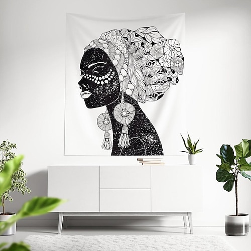 

Afrikanische Frau hängende Wandteppich Kunst große Wandteppich Wanddekor Fotografie Hintergrund Decke Vorhang Zuhause Schlafzimmer Wohnzimmer Dekoration