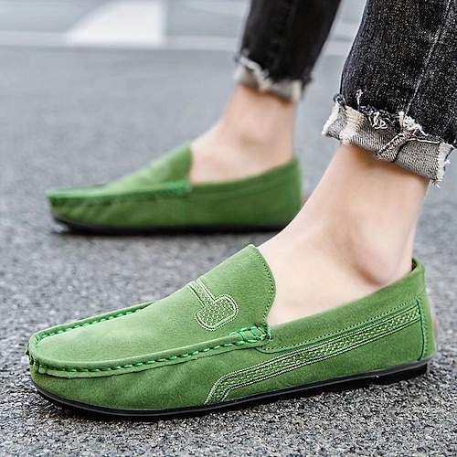 

Herren Loafer Slip On Freizeitschuhe für Herren Mokkasin Loafer fahren Brautkleider schlicht Outdoor Täglich Wanderschuhe Kunstleder Atmungsaktiv Schwarz Rote Blau Sommer Frühling