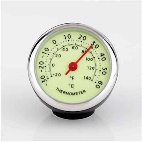 Orologio Auto Quarzo Mini Con Termometro E Igrometro – Da Ventilazione O Cruscotto, Elettrolitico Antigraffio, Classico E Luminoso