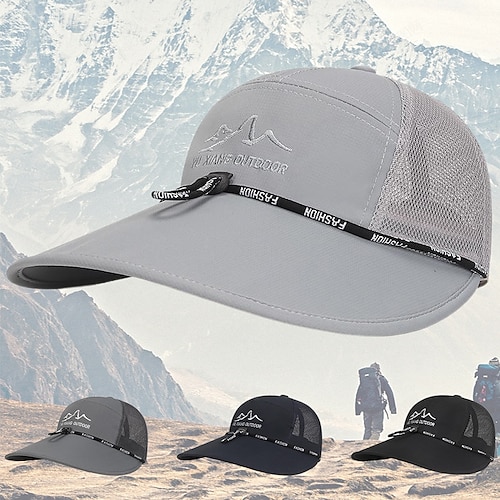 

1 pcs Herren Damen Baseballmütze Wanderhut Außen Tragbar Atmungsaktiv UV-resistant Leichtgewichtig Hut Polyester Schwarz Hell Gray Dunkelblau für Jagd Klettern Camping / Wandern / Höhlenforschung